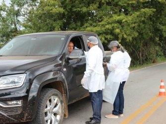 Barreira sanitária realizada anteriormente.